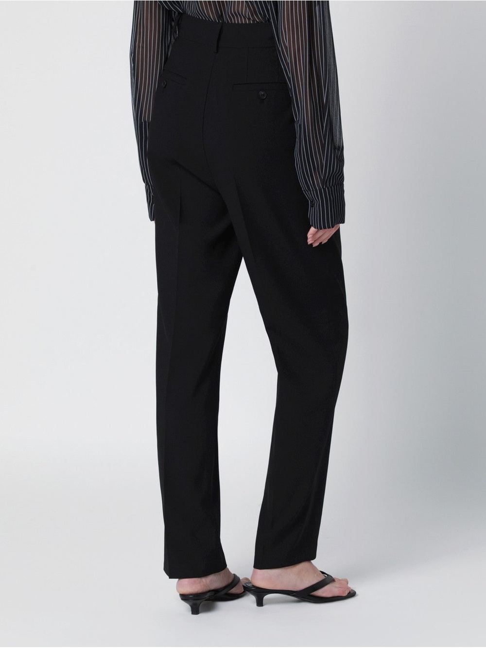The Frankie Shop Bea Pleated Trousers, Beige, Size S, High Waist - Picture 3 of 7